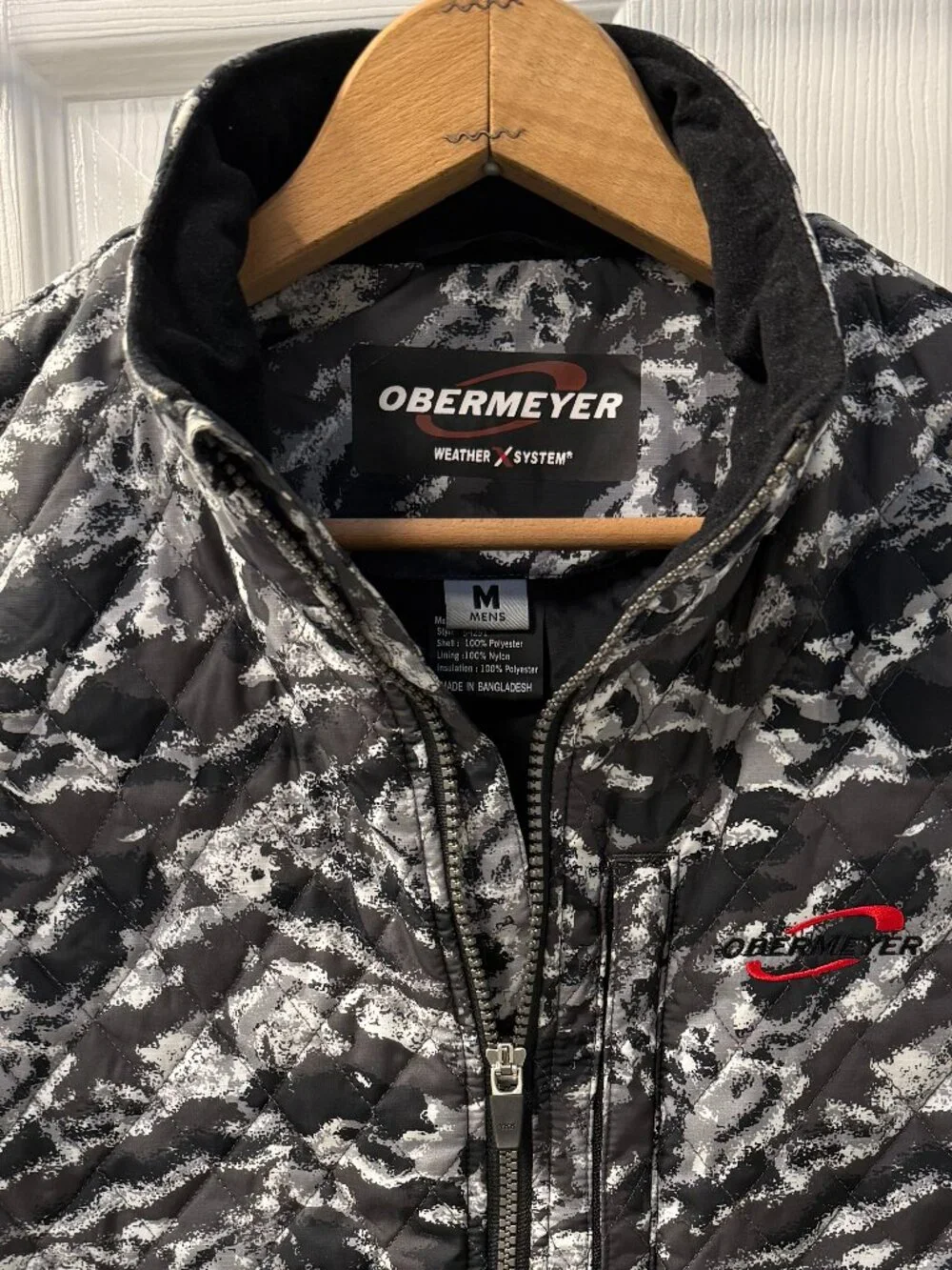 Vintage Obermeyer Weather System Insulated Quilted Camo Vest Size Medium
